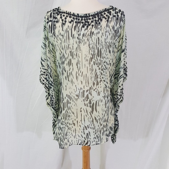 Planet Chiffon Caftan Poncho Tunic Top 10 - Picture 4 of 5